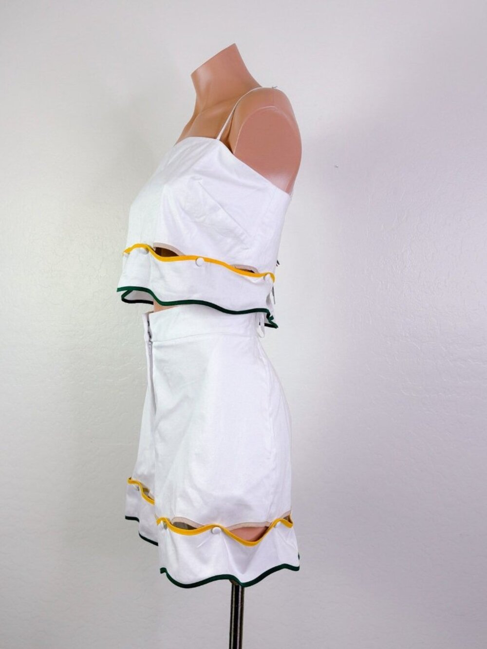 Antonio Melani x The Nat Note Zoe SET 10 Scalloped High Waisted Shorts Top NEW - Picture 9 of 15